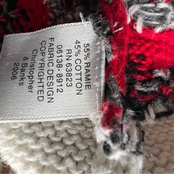 VTG. Christmas Reindeer,Snowflake Zipper front Vest. Size L. - Picture 8 of 8